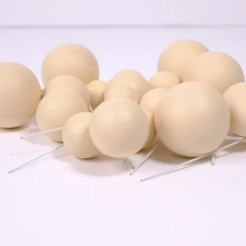 20 beige Bubbles Einstecker für die Torte in 4 verschiedenen Größen