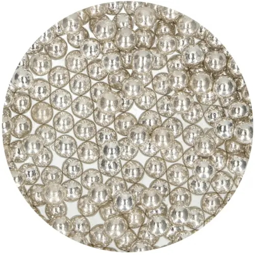 Essbare Dekoration Streusel in Silber 80 Gramm von Funcakes