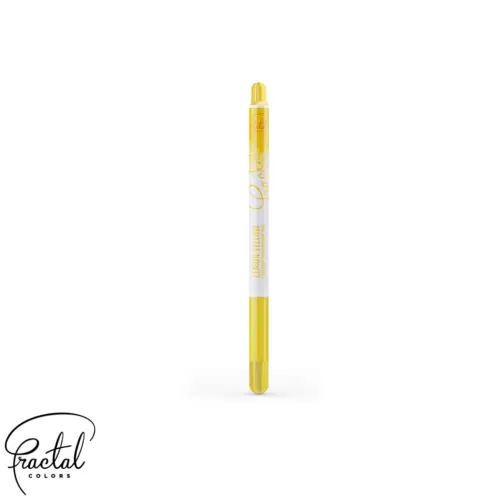 Gelber Lebensmittelfarbstift Fractal Colors Calligra Food Brush Pen Lemon Yellow