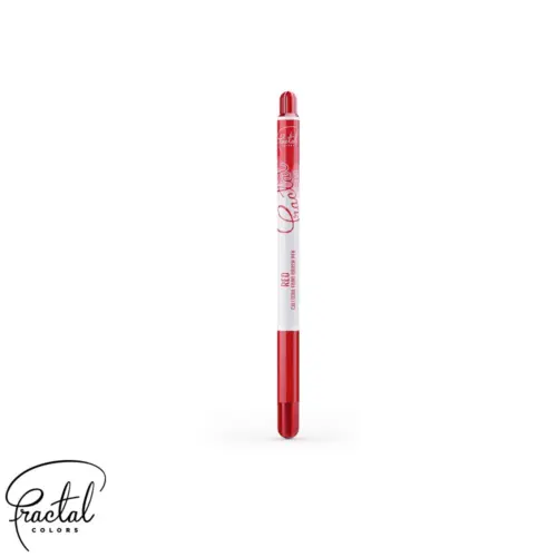 Roter Lebensmittelfarbstift Fractal Colors Calligra Food Brush Pen Red