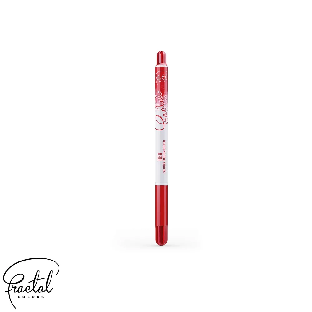 Roter Lebensmittelfarbstift Fractal Colors Calligra Food Brush Pen Red