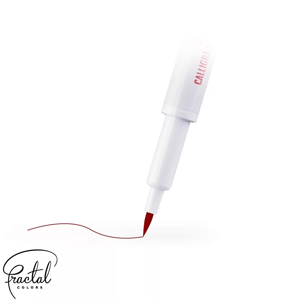 Roter Lebensmittelfarbstift Fractal Colors Calligra Food Brush Pen Red
