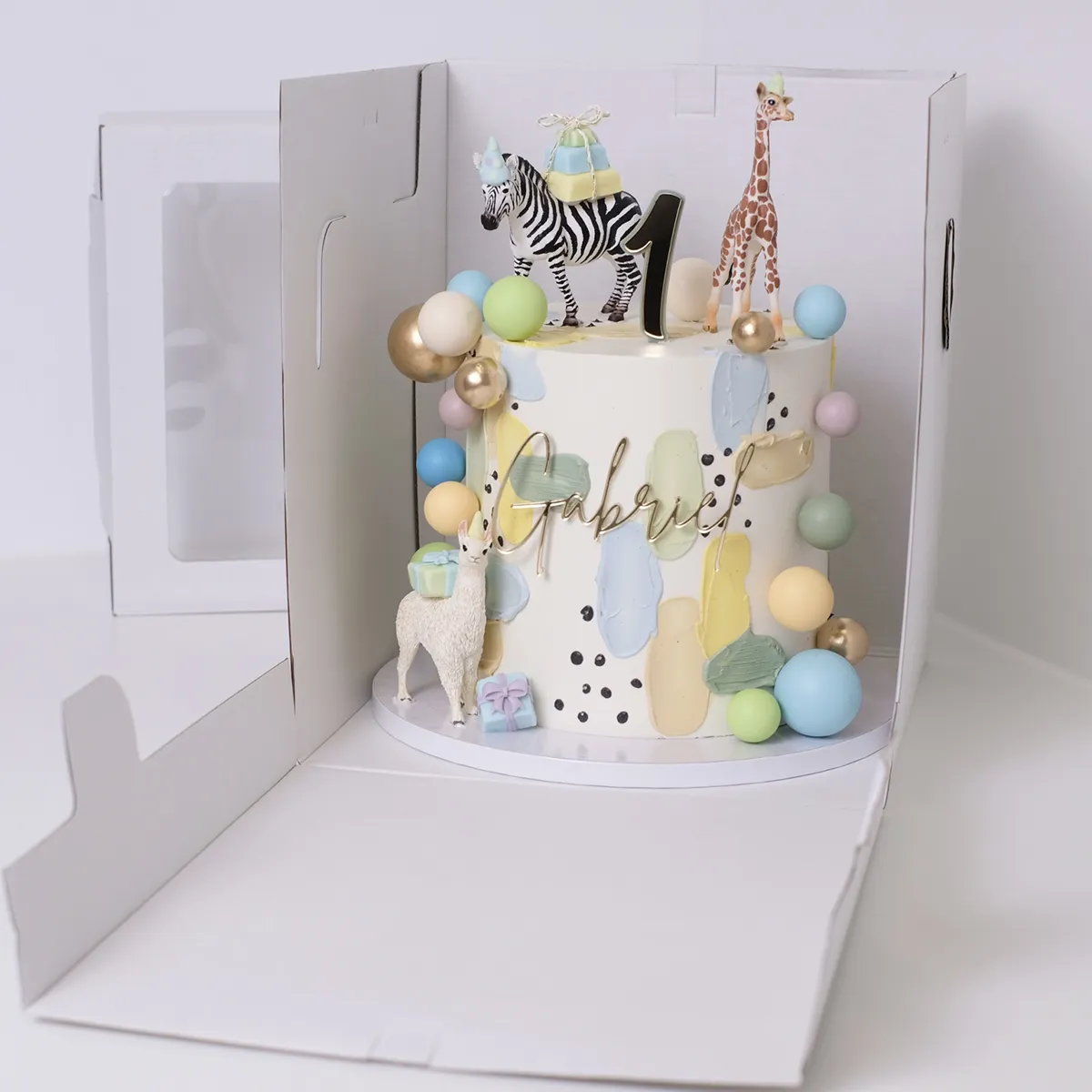 Tortenbox Weiß mit Sichtfenster - 25x25x30 cm – Bild 6