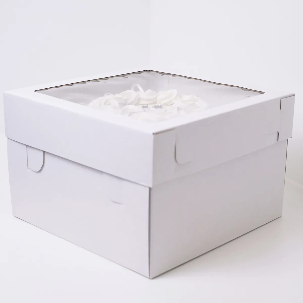 Tortenbox Weiß mit Sichtfenster - 30x30x20 cm – Bild 2