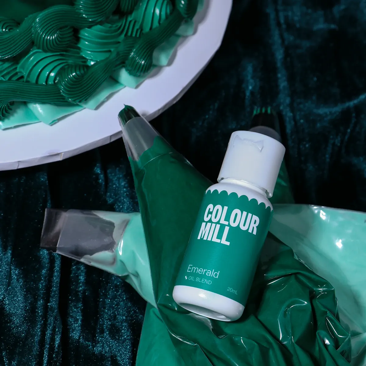Colour Mill Oil Blend Emerald – Smaragdgrüne Lebensmittelfarbe 20 ml – Bild 3