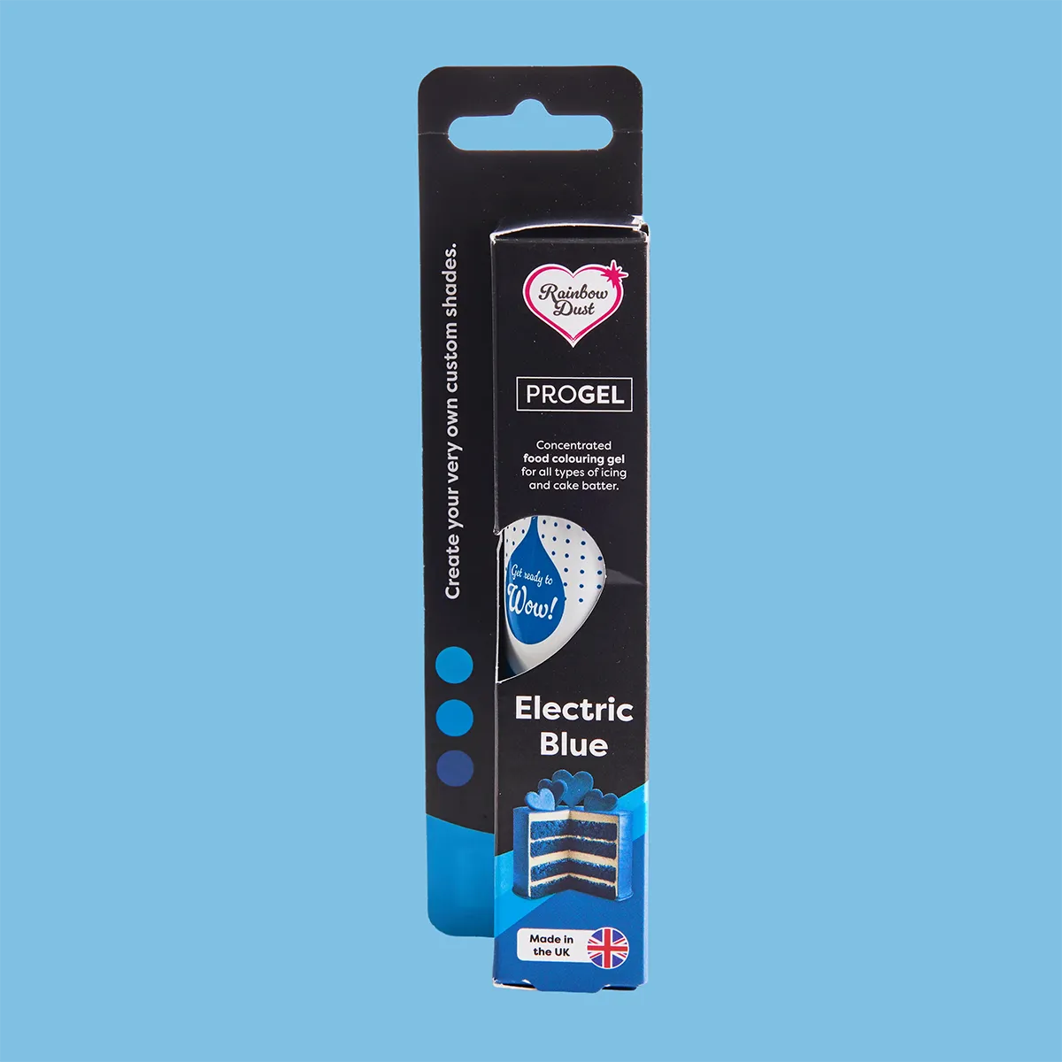 Rainbow Dust ProGel Electric Blue – Azurblaue Lebensmittelfarbe 25 g – Bild 2