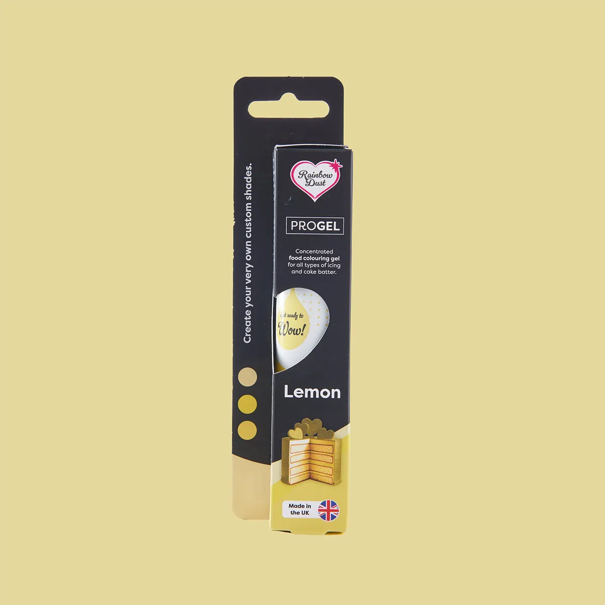Rainbow Dust ProGel Lemon – Zitronengelbe Lebensmittelfarbe 25 g – Bild 2