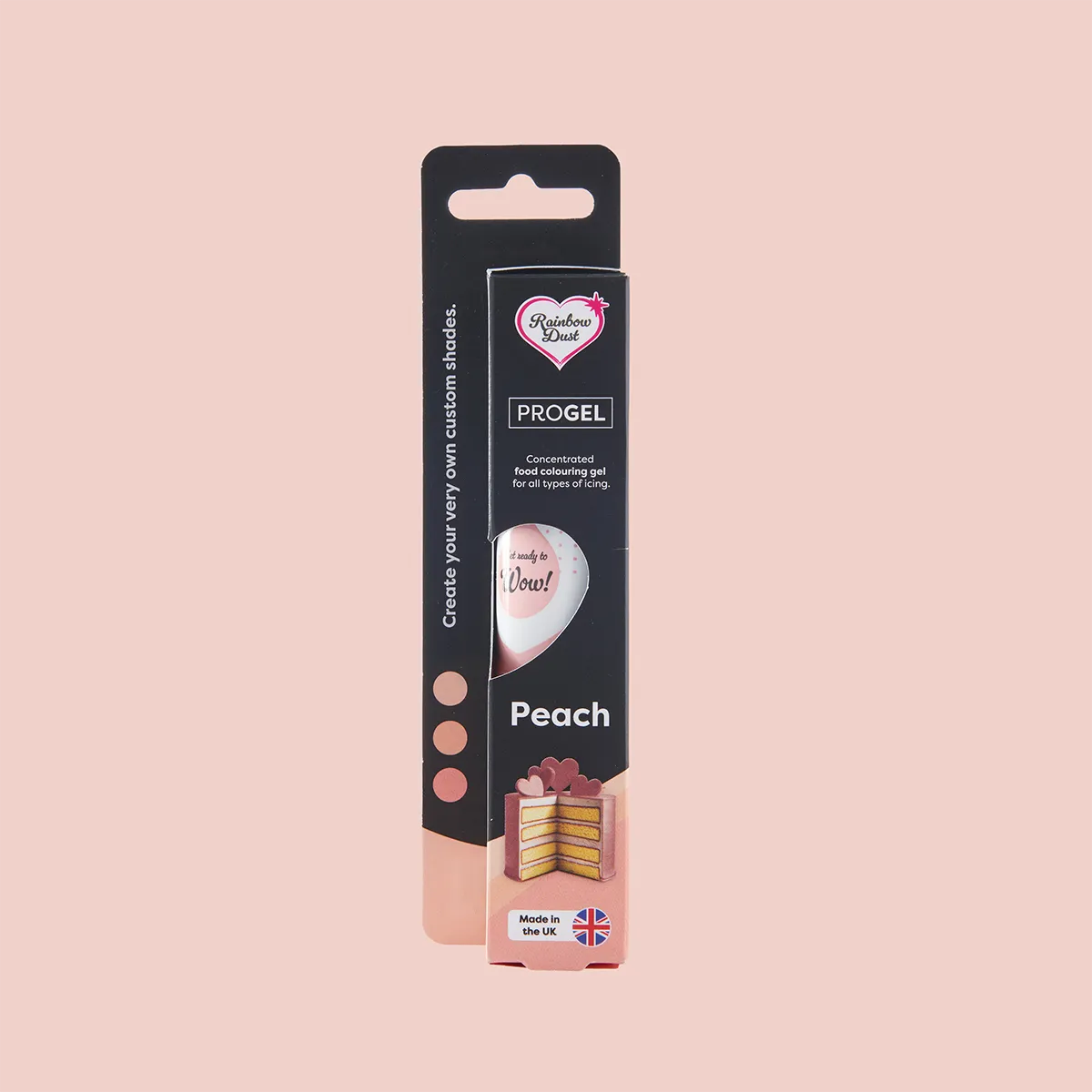 Rainbow Dust ProGel Peach – Pfirsichfarbene Lebensmittelfarbe 25 g – Bild 2