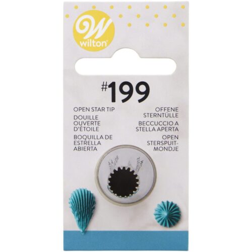 Wilton #199 offene Sterntülle aus Metall zum Verzieren von Torten, Cupcakes und Gebäck
