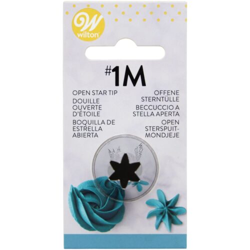 Wilton Open Star Sterntülle #1M aus Metall für Torten- und Cupcake-Dekorationen mit Buttercreme oder Royal Icing. Geeignet für Rosetten, Sterne und dekorative Spritzmuster.
