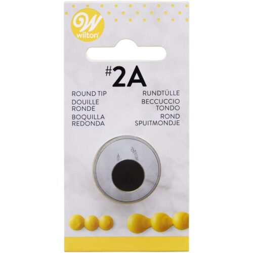 Wilton Rundtülle #2A, feine Spritztülle zum Verzieren von Torten, Cupcakes und Gebäck mit filigranen Dekorationen