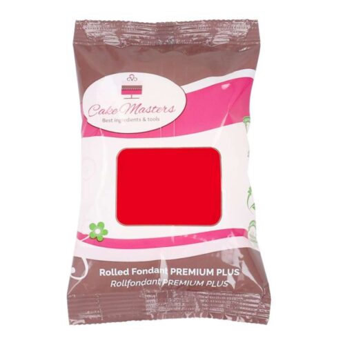 Cake Masters Rollfondant in rot (250 g) – farbiger Rollfondant zum Überziehen, Modellieren und Dekorieren von Torten, Kuchen und Cupcakes.