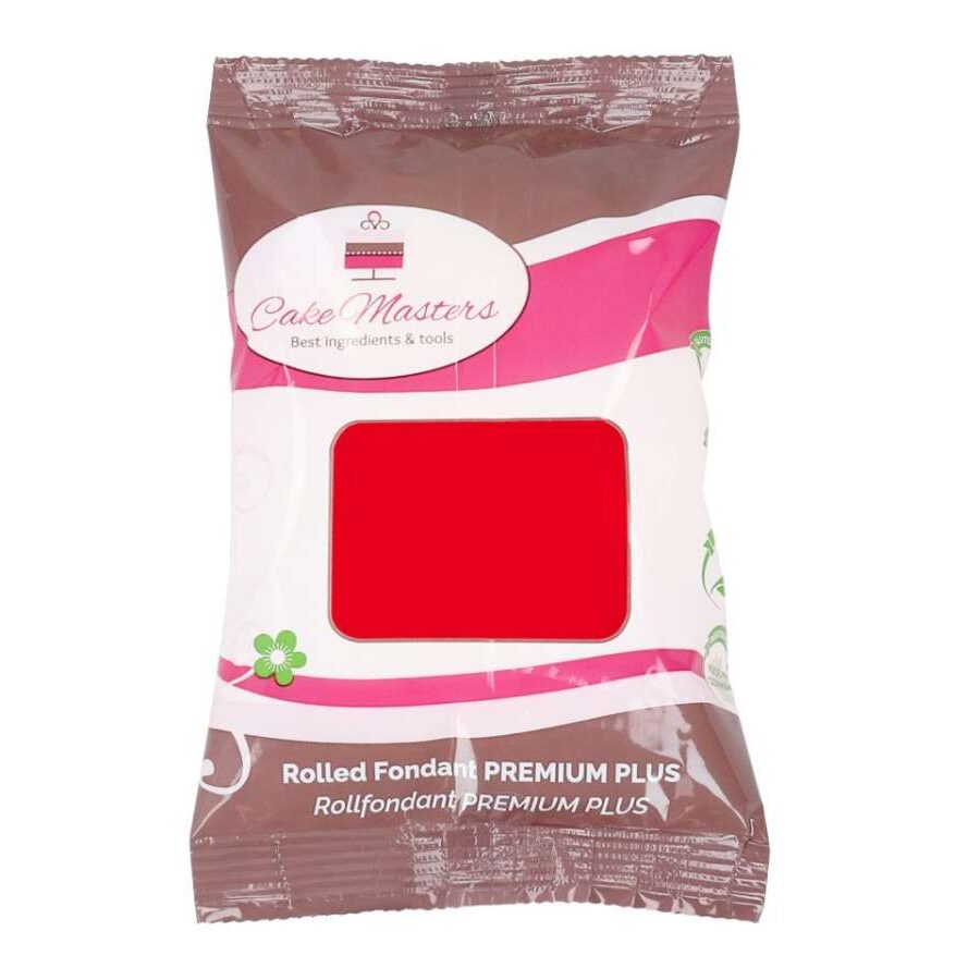 Cake Masters Rollfondant in rot (250 g) – farbiger Rollfondant zum Überziehen, Modellieren und Dekorieren von Torten, Kuchen und Cupcakes.