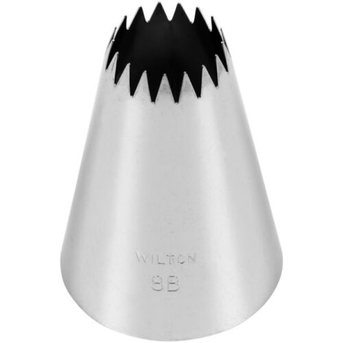 Wilton Spritztülle #8B offene Sterntülle aus Metall für Buttercreme-Rosetten, Sterne und Cupcake-Dekorationen