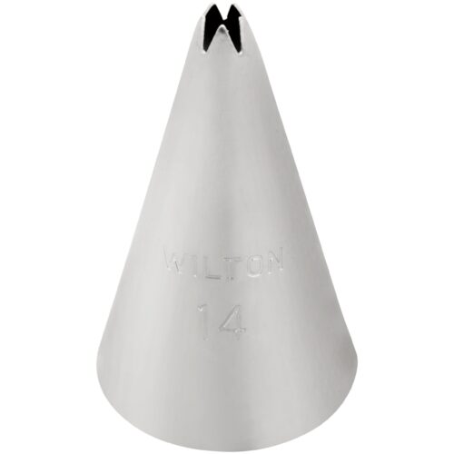 Wilton offene Sterntülle 14, Spritztülle aus Metall zum Verzieren von Torten, Cupcakes und Gebäck mit Buttercreme