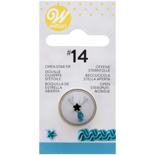 Wilton offene Sterntülle 14, Spritztülle aus Metall zum Verzieren von Torten, Cupcakes und Gebäck mit Buttercreme