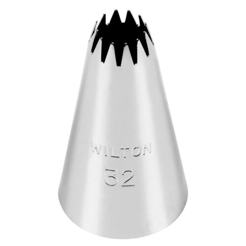 Wilton #32 offene Sterntülle, Spritztülle aus Metall zum Verzieren von Torten, Cupcakes und Gebäck