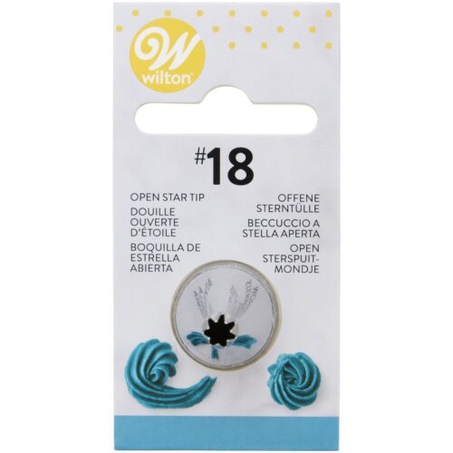 Wilton offene Sterntülle #18 aus Metall zum Verzieren von Torten, Cupcakes und Gebäck