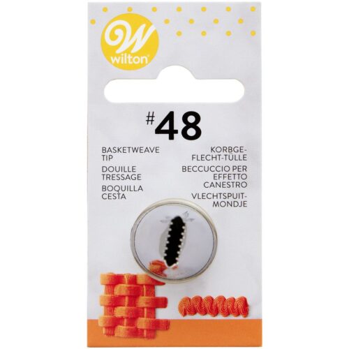 Wilton Decorating Tip Basket Weave #48, Korbgeflecht-Tülle und Spritztülle zum Dekorieren von Torten, Cupcakes und Gebäck