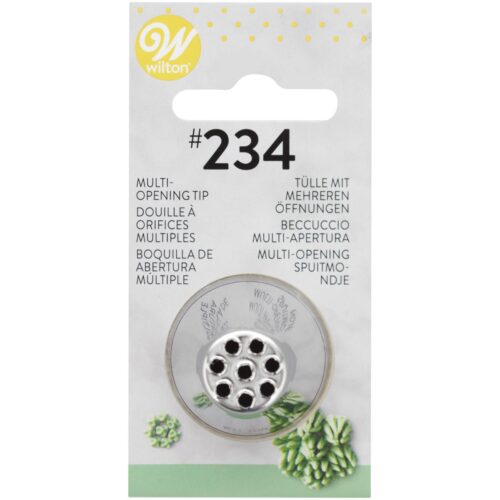 Wilton Decorating Tip Multi Open #234 aus Metall, Spritztülle für strukturierte Haar-, Fell- und Graseffekte auf Torten und Cupcakes