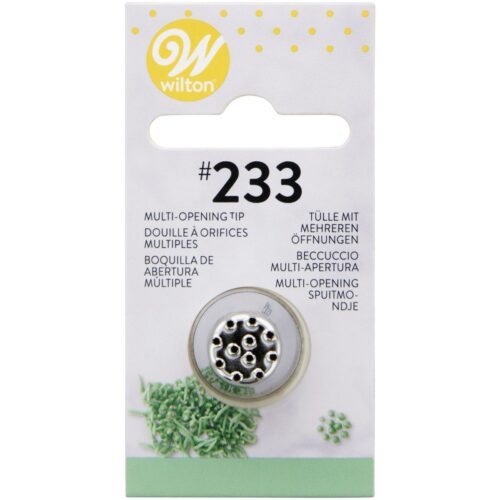 Wilton Decorating Tip #233 aus Metall, Multitülle für Perlen, Sterne, Schnüre und feine Grasstrukturen auf Torten und Cupcakes