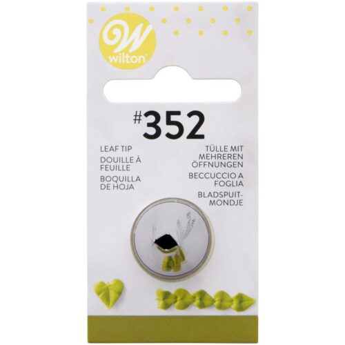 Wilton Decorating Tip Leaf #352 aus Metall, Blatttülle zum Spritzen von naturgetreuen Blättern und feinen Muscheln aus Buttercreme oder Royal Icing.