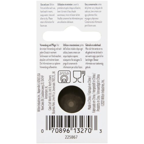 Wilton Decorating Tip Round #5 aus Edelstahl, runde Spritztülle für feine Konturen, Schriftzüge und filigrane Tortendekorationen