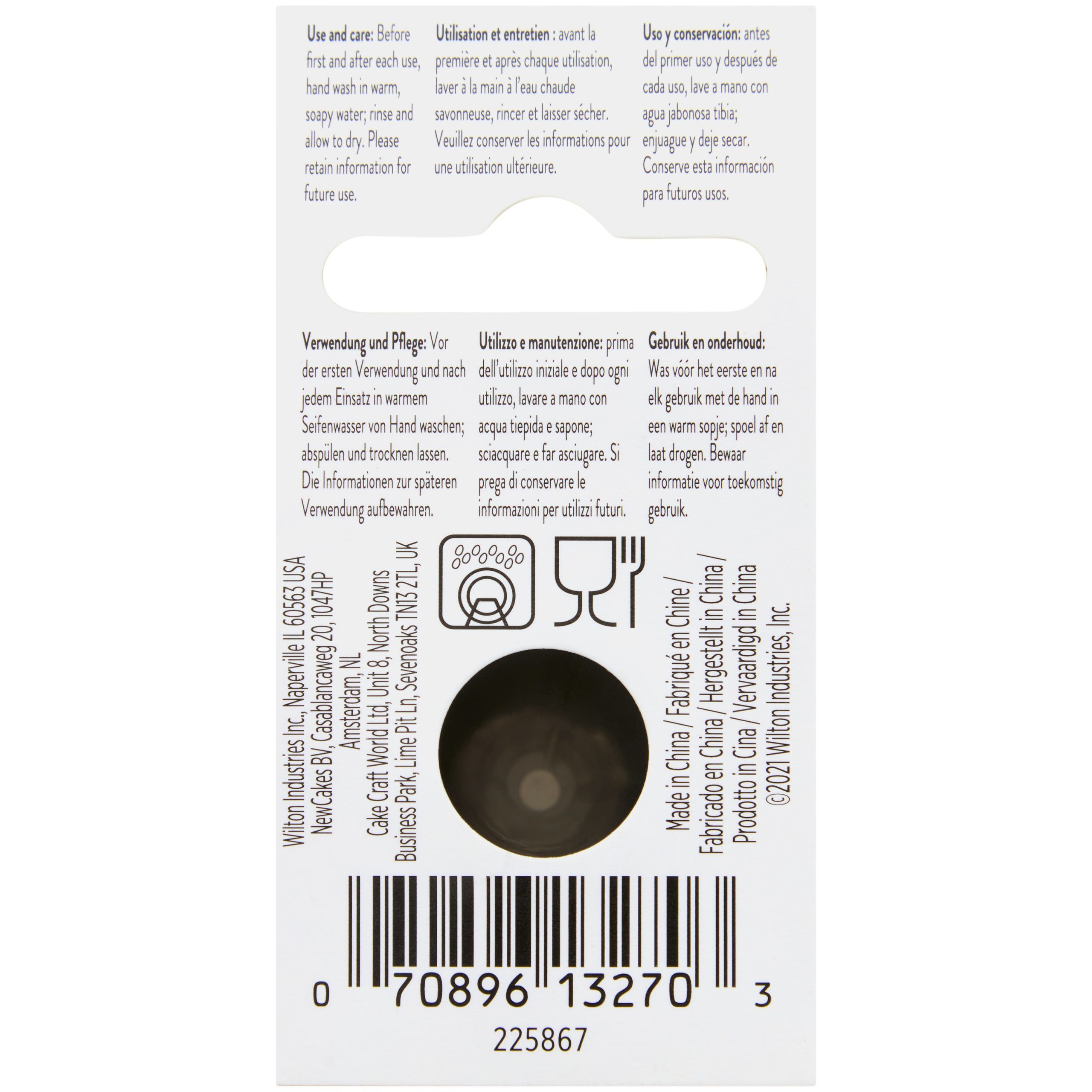 Wilton Decorating Tip Round #5 aus Edelstahl, runde Spritztülle für feine Konturen, Schriftzüge und filigrane Tortendekorationen