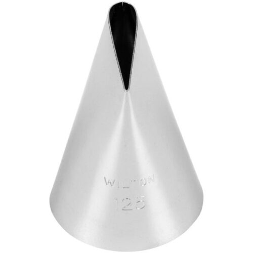 Wilton Decorating Tip Petal #125 aus Edelstahl, Blütentülle für Blütenblätter, Rüschen und florale Tortendekorationen