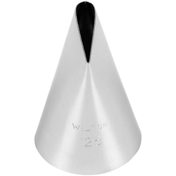Wilton Decorating Tip Petal #125 aus Edelstahl, Blütentülle für Blütenblätter, Rüschen und florale Tortendekorationen